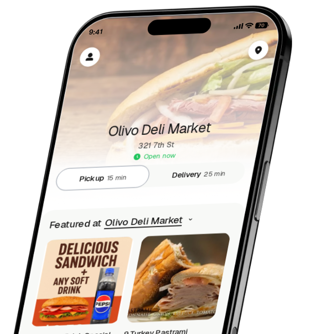 Olivo Deli Market app preview